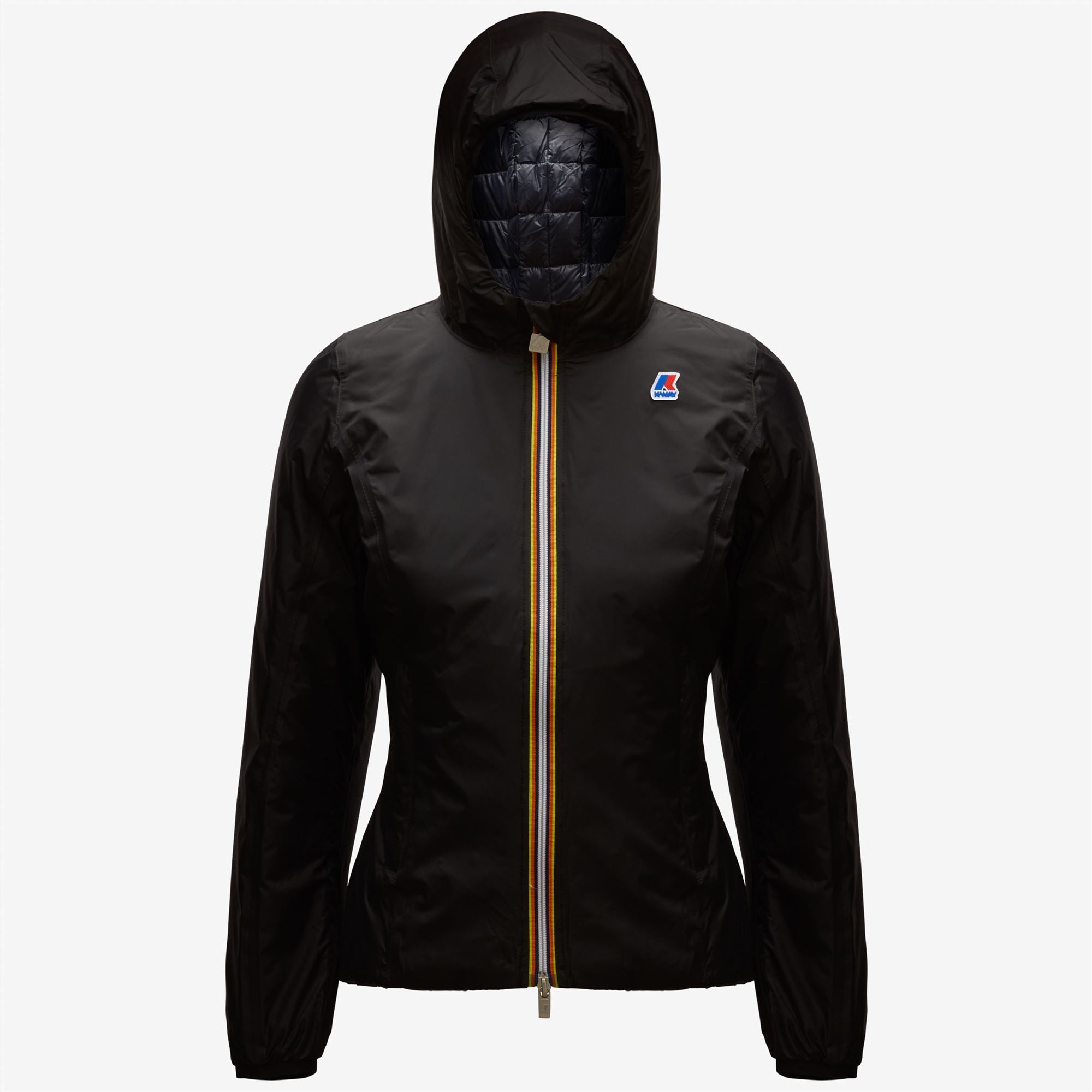 Jackets_WOMAN_LILY THERMO PLUS.2 DOUBLE_Short_Black Pure - Blue Depth - Commercial 2