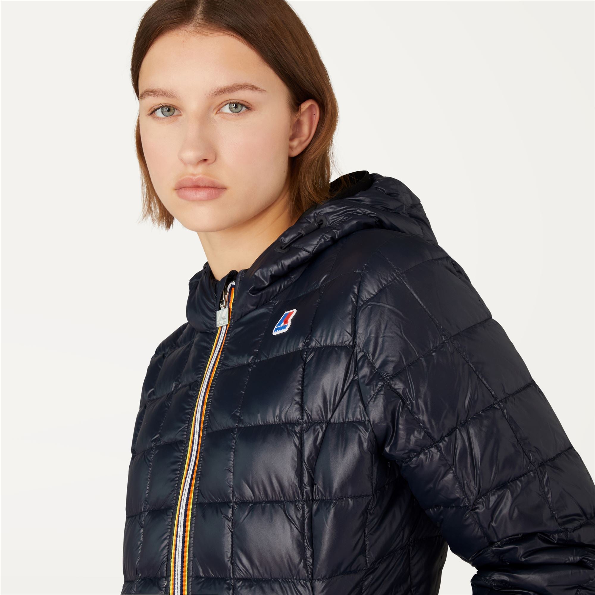 Jackets_WOMAN_LILY THERMO PLUS.2 DOUBLE_Short_Black Pure - Blue Depth - Commercial 7
