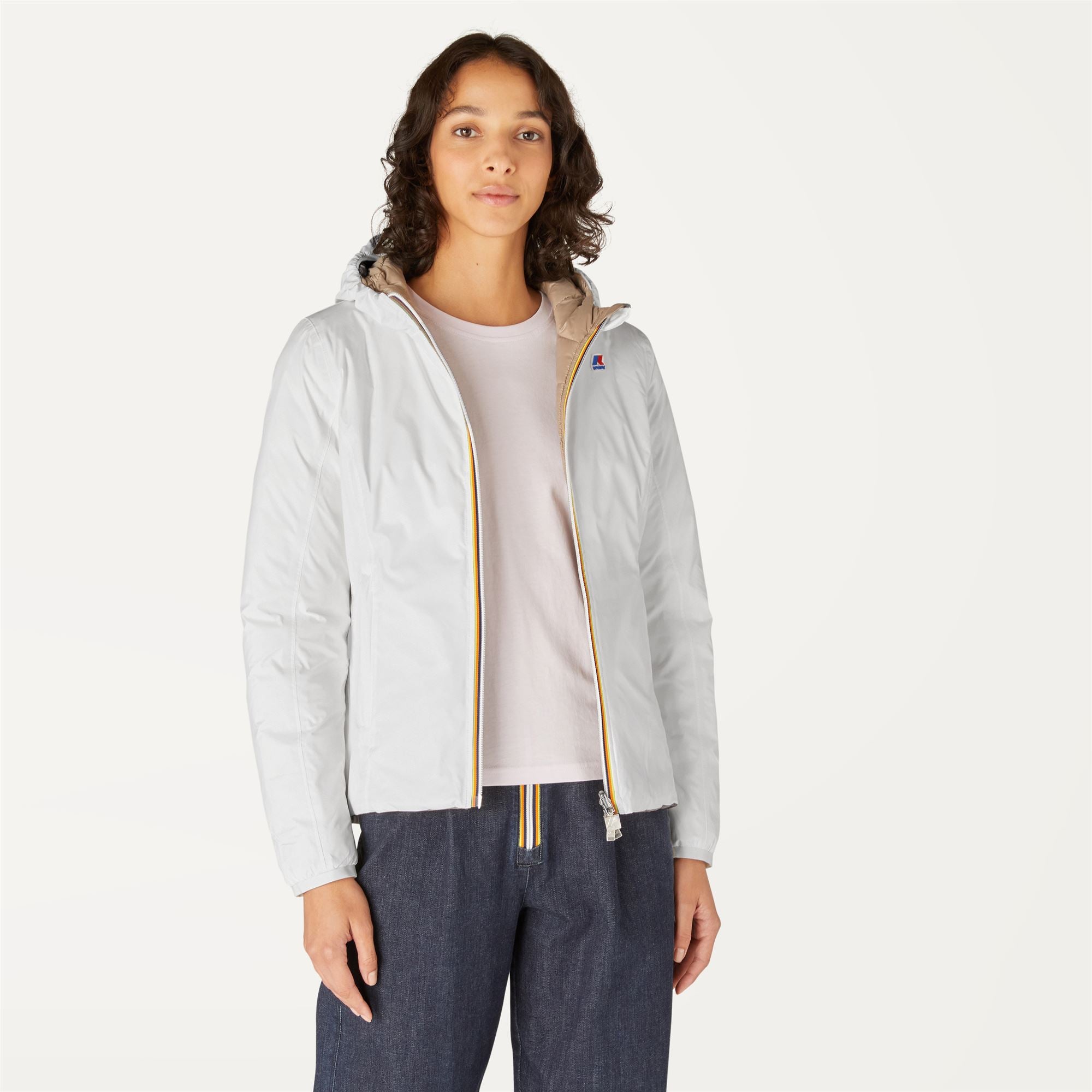 Jackets_WOMAN_LILY THERMO PLUS.2 DOUBLE_Short_White Milk - Beige Taupe - Commercial 4