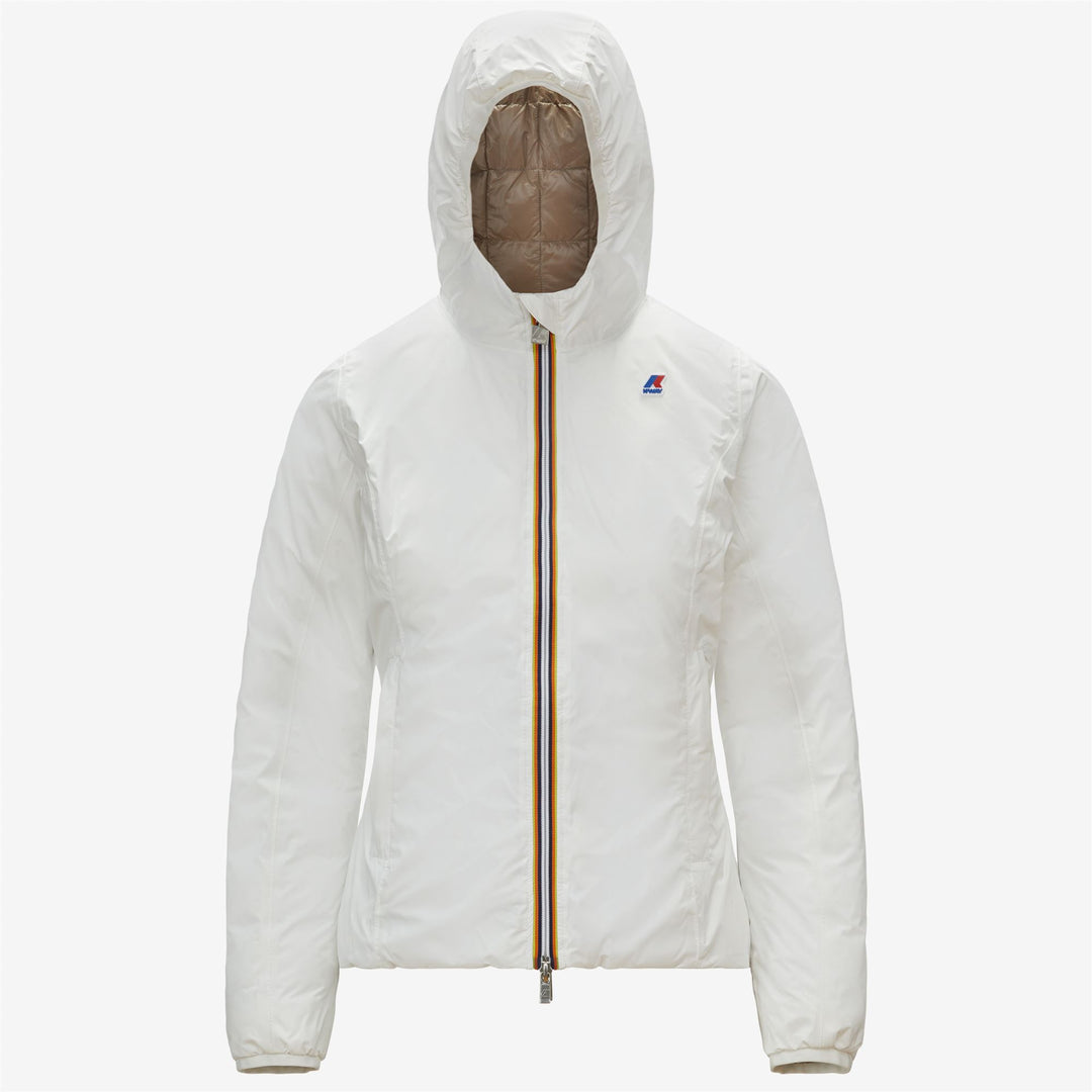 Giacca Invernale Reversibile Donna Beige Grigia con Imbottitura in Piuma main