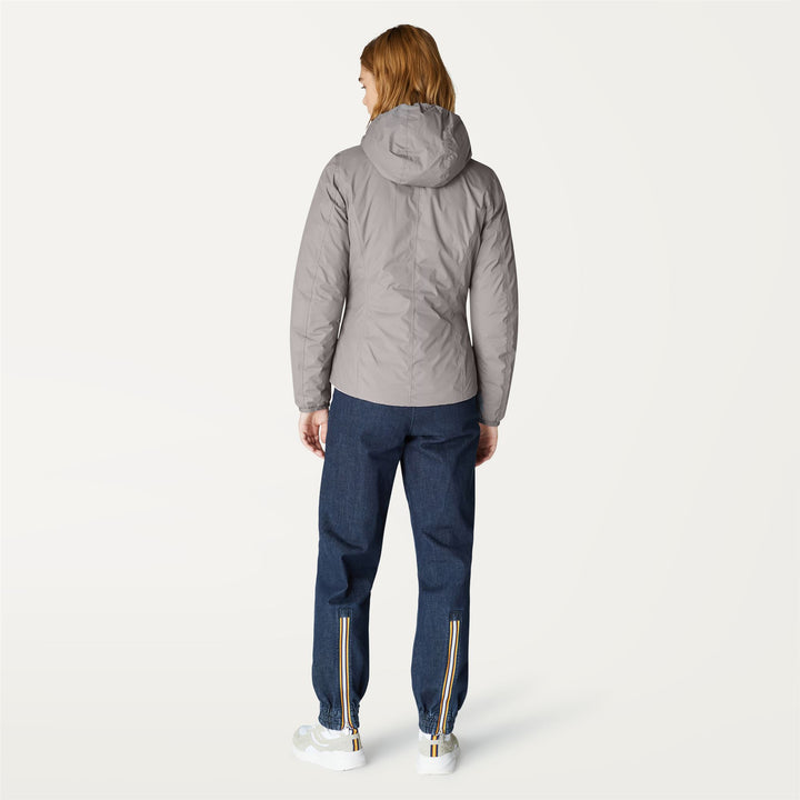Giacca Invernale Isolante Reversibile Donna Grigia Rosa 3