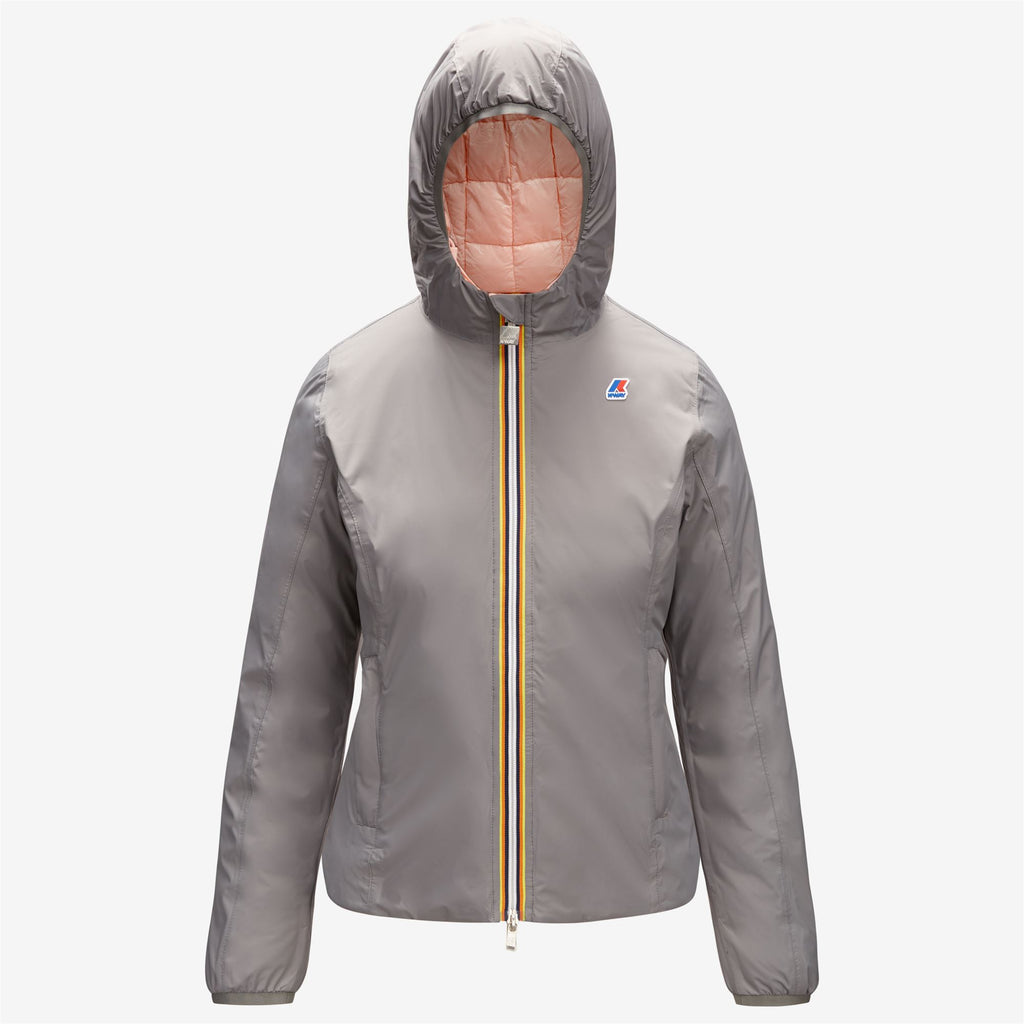 Jackets_Woman_LILY THERMO PLUS.2 DOUBLE_Short_Grey Md Steel - Pink Dafne - Commercial 1