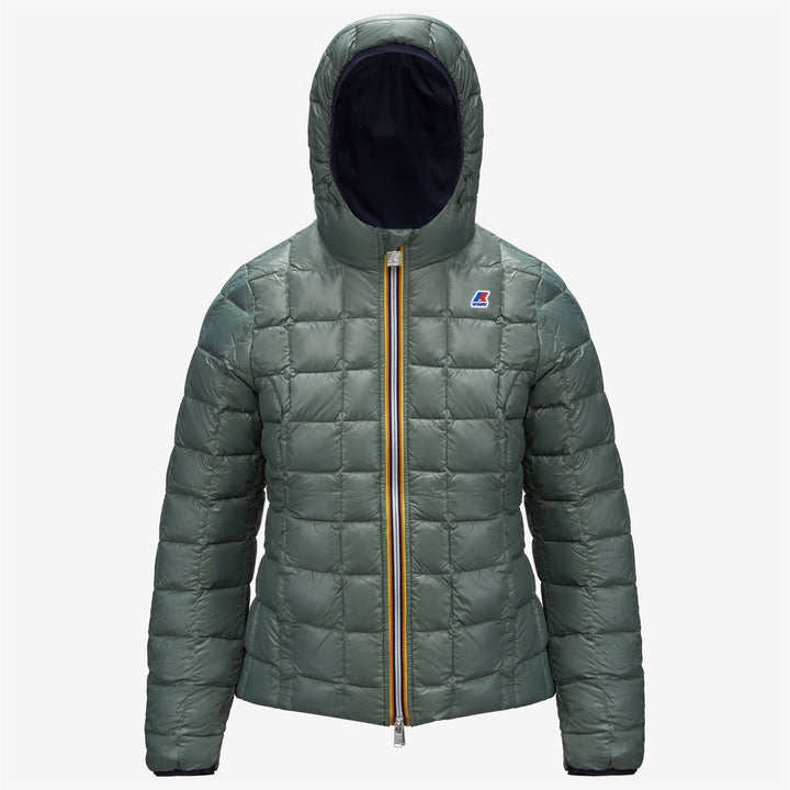 Giacca Corto Insulated Reversibile Donna Verde Blu 6