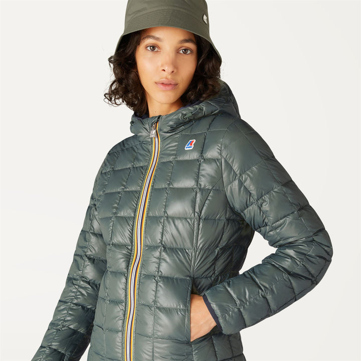 Giacca Corto Insulated Reversibile Donna Verde Blu 4