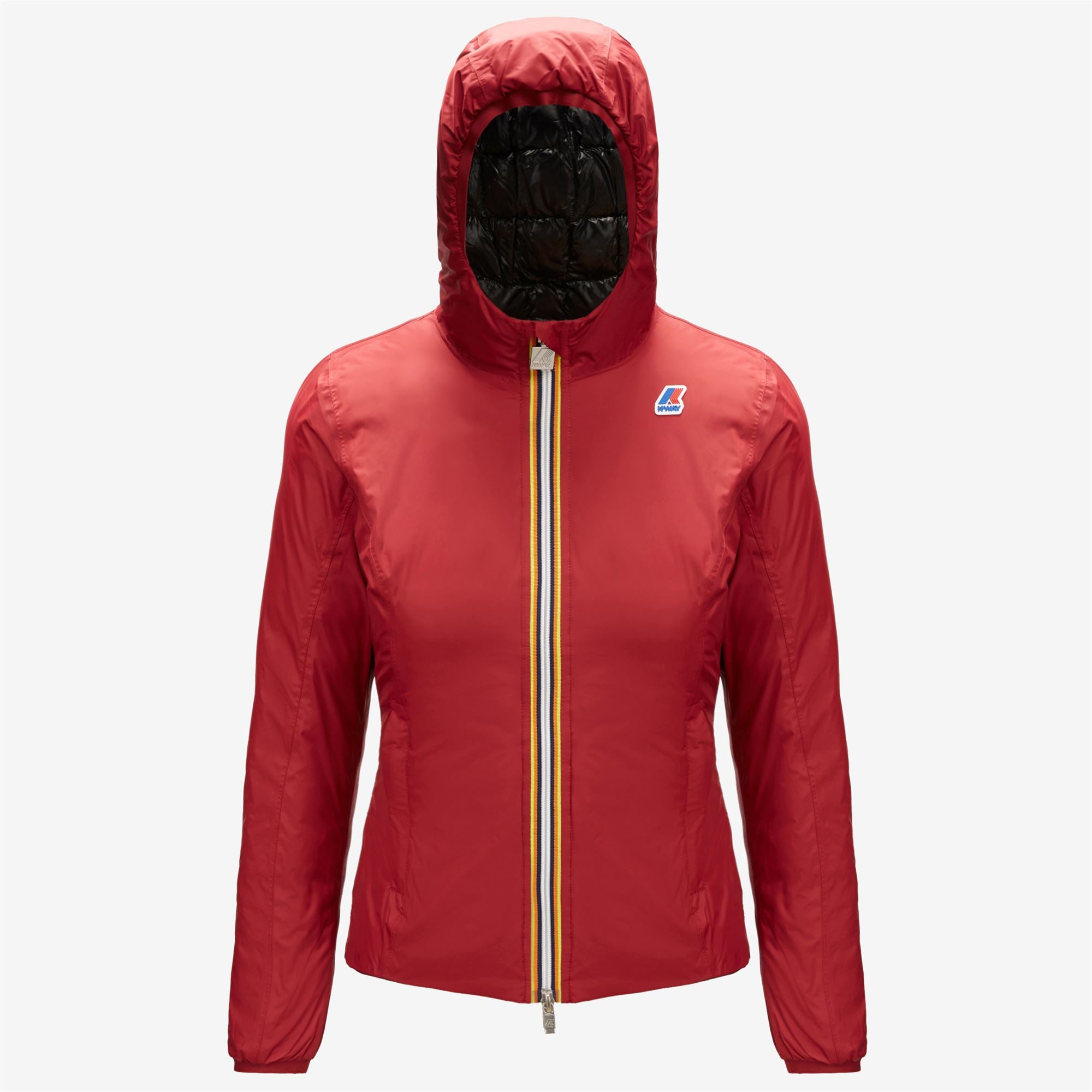 Jackets_Woman_LILY THERMO PLUS.2 DOUBLE_Short_Red Dk Tomato - Black Pure - Commercial 1
