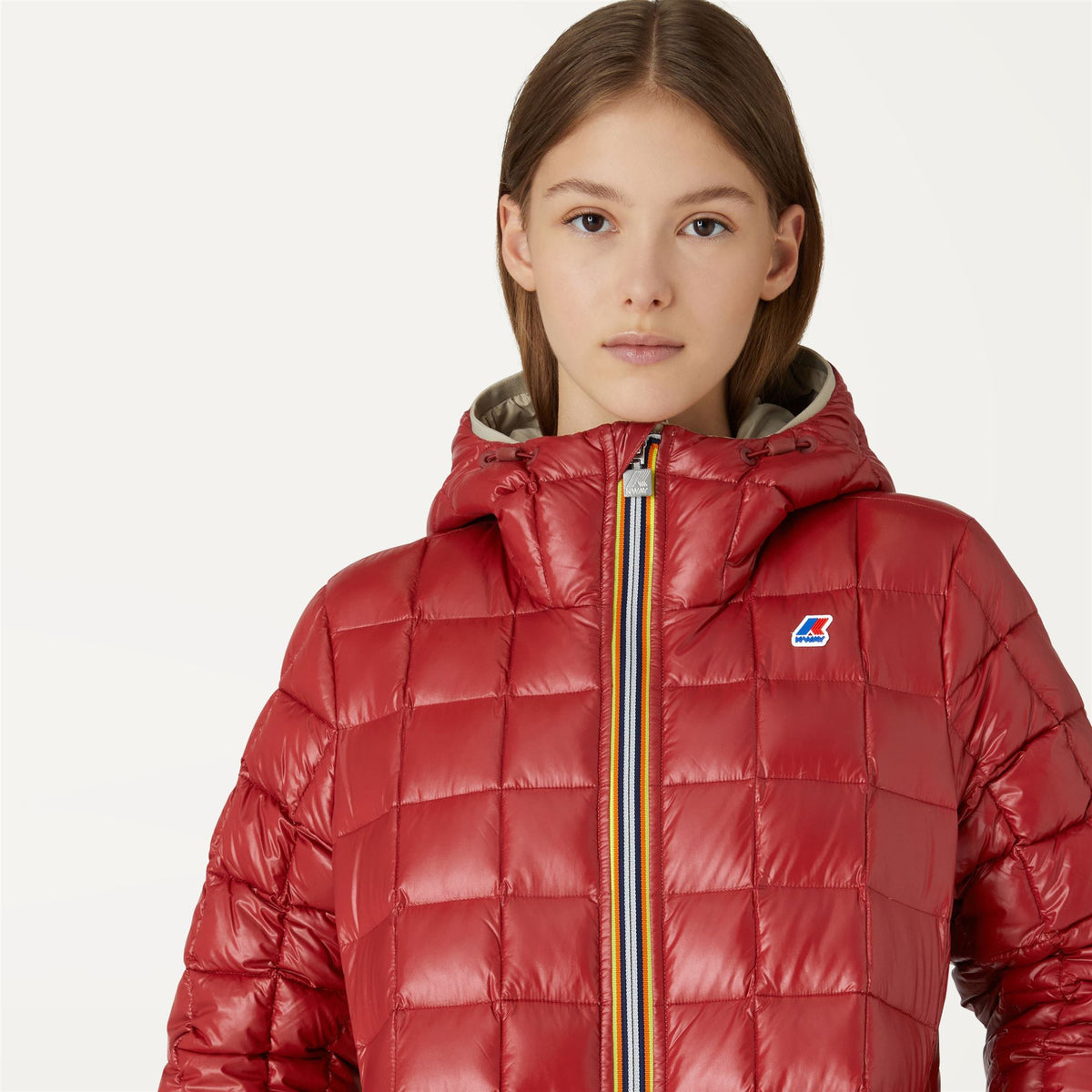 Jackets_Woman_SOPHIE THERMO PLUS.2 DOUBLE_Mid_Beige Grey - Red Dk Tomato - Commercial 7