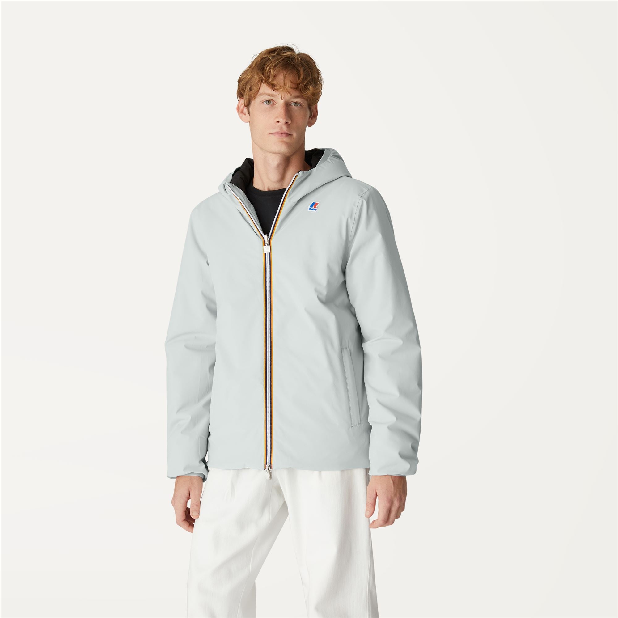 Jackets_Man_JACQUES WARM DOUBLE_Short_Grey Lt - Black Pure - Commercial 4