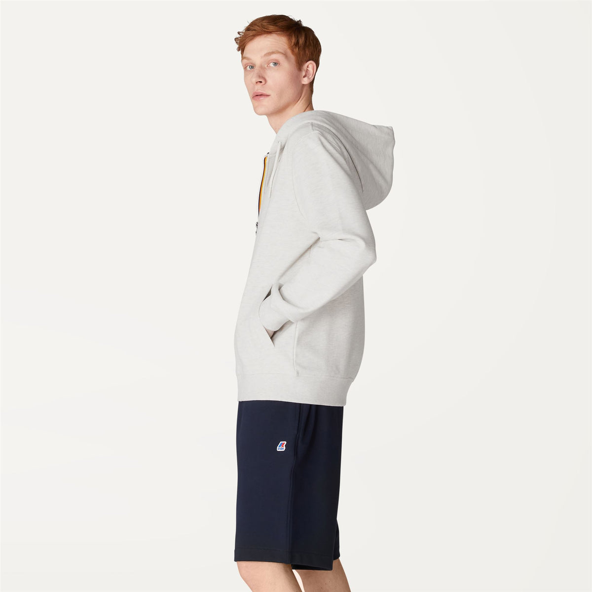 Fleece_Man_ANTHONY_Jacket_White  Melange - Commercial 5