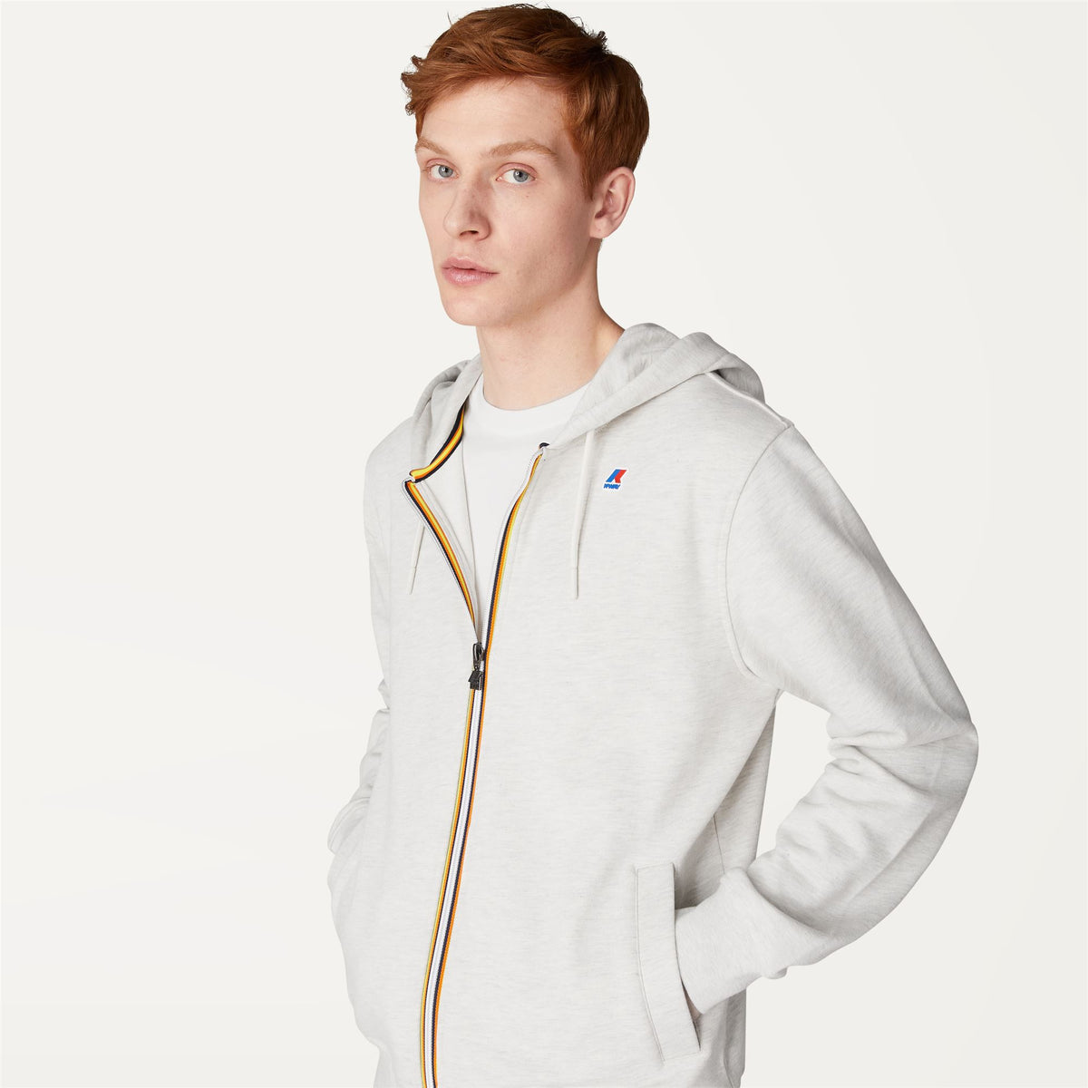 Fleece_Man_ANTHONY_Jacket_White  Melange - Commercial 7