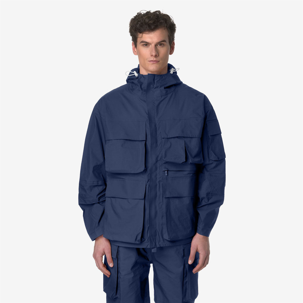 Cobalt Blue Unisex Waterproof Mid Jacket with Utility Pockets 02