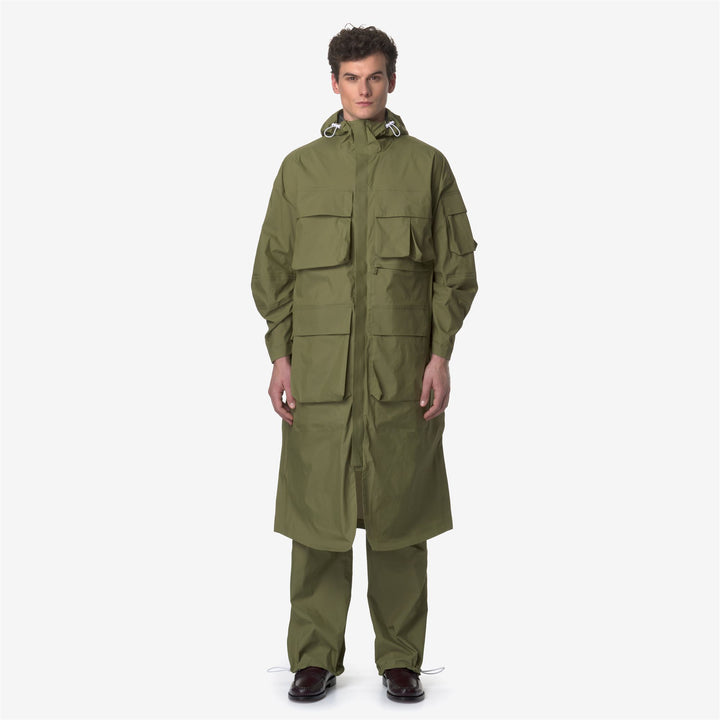 Jackets Unisex PARK-SHELL Long GREEN SPHAGNUM Dressed Back (jpg Rgb)		