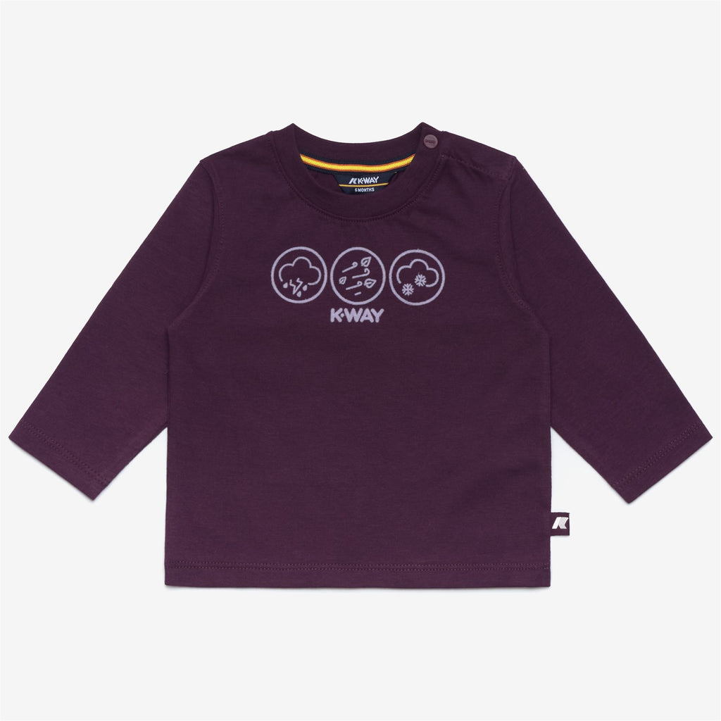 T-Shirts & Top_KID UNISEX_E. ELMETTE METEO_T-Shirt_Violet Dk Purple - Commercial 1