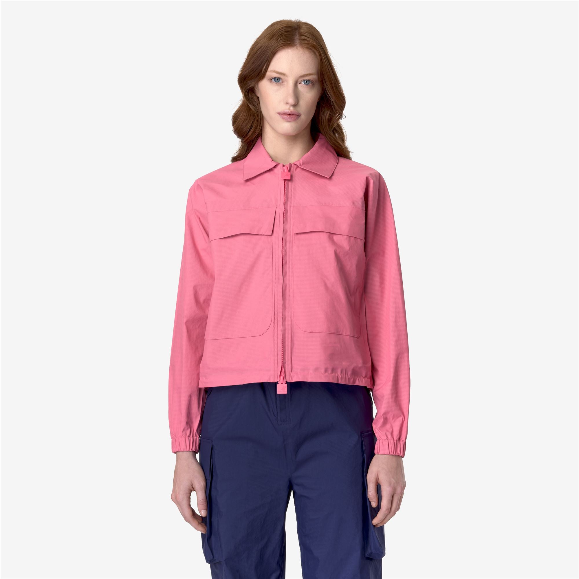 Jackets_WOMAN_SOI-SHELL_Short_Pink Camellia - Commercial 4