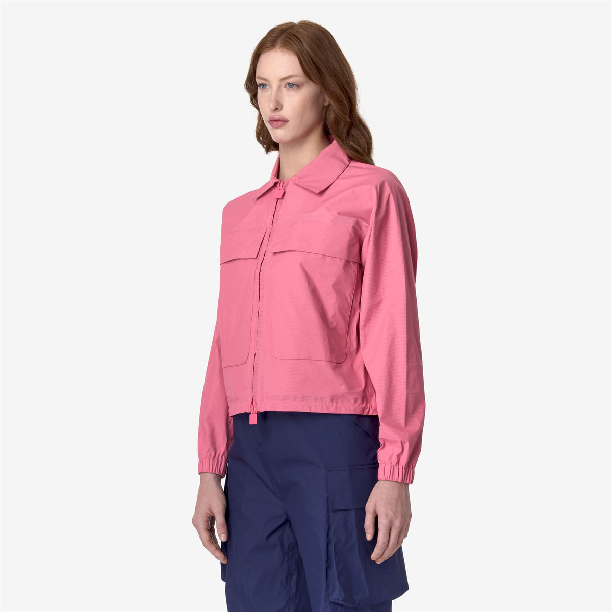 Jackets_WOMAN_SOI-SHELL_Short_Pink Camellia - Commercial 5