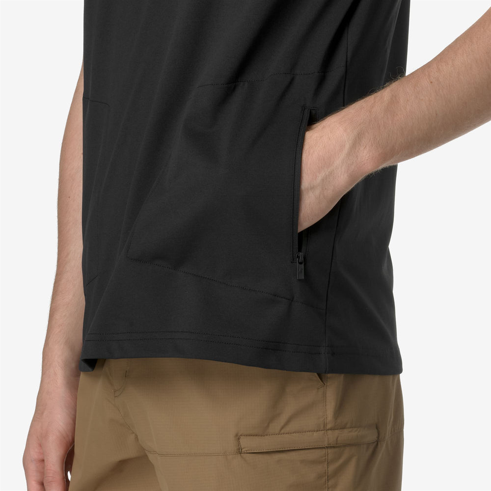 Black Grey Unisex Packable T-Shirt with Recycled Polyester 02