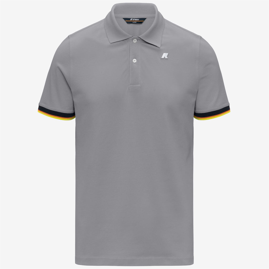 Polo Shirts_Man_VINCENT SLIM PIQUE_Polo_Grey Frost - Commercial 1