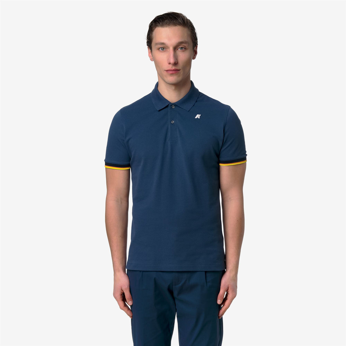 Polo Shirts_Man_VINCENT SLIM PIQUE_Polo_Blue Insignia - Commercial 4
