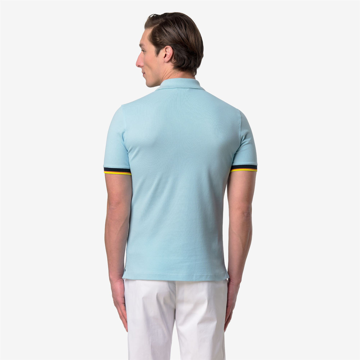 Polo Shirts_Man_VINCENT SLIM PIQUE_Polo_Blue Dream - Commercial 6