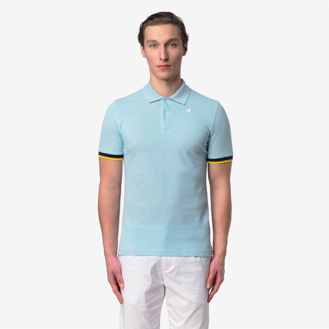 VINCENT PIQUE SLIM Polo Shirts Polo Man Blue Dream 01