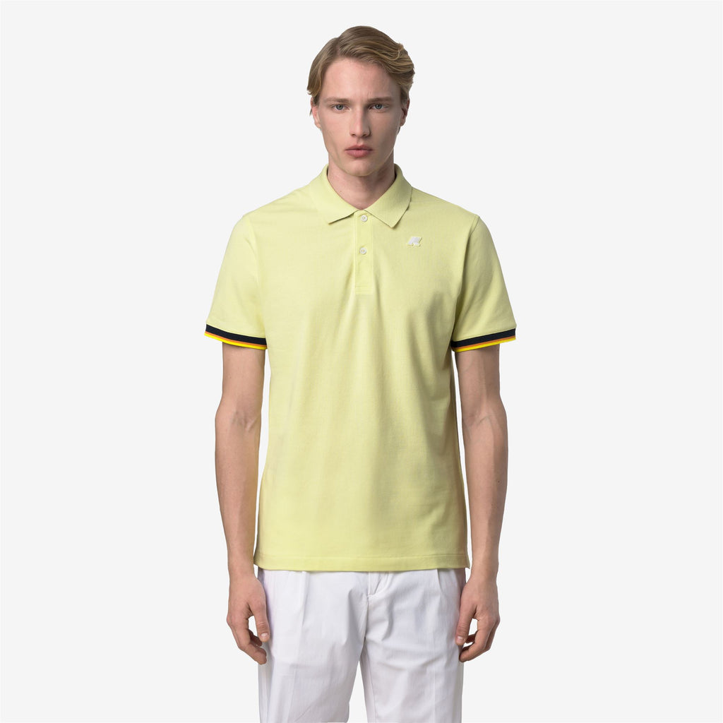 Polo Shirts_Man_VINCENT SLIM PIQUE_Polo_Yellow Lime - Commercial 4