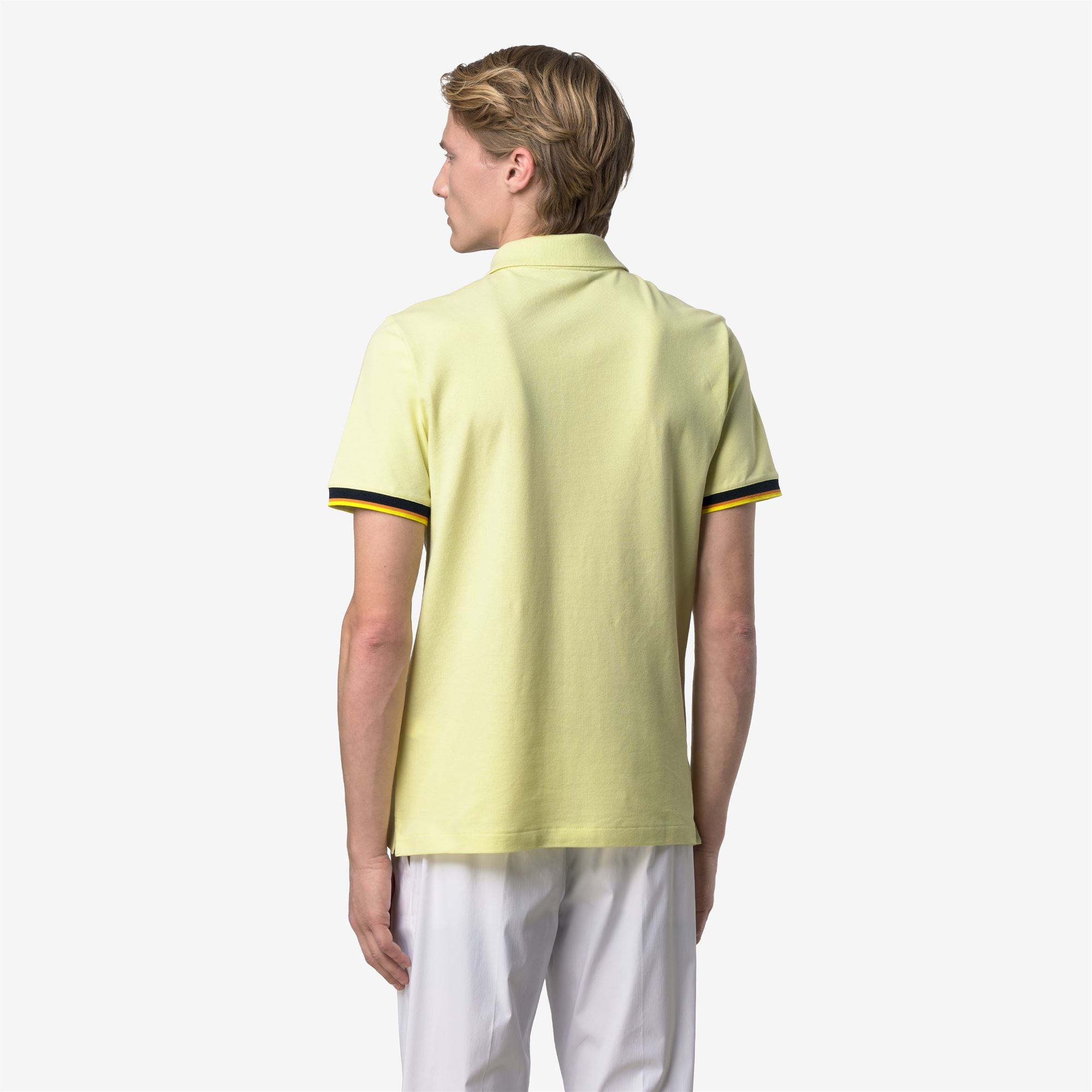 Polo Shirts_Man_VINCENT SLIM PIQUE_Polo_Yellow Lime - Commercial 6