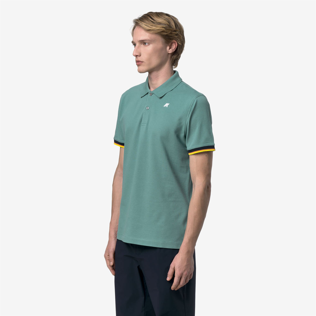 VINCENT PIQUE SLIM Polo Shirt Polo Uomo Green Mine main