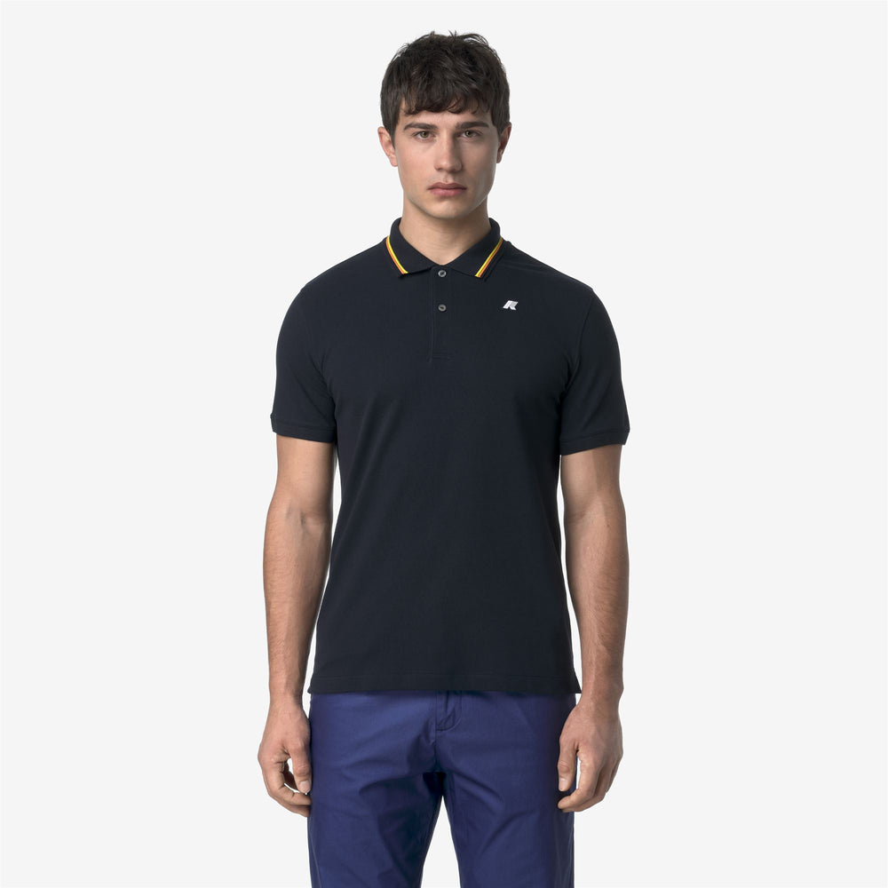Blue Men's Stretch Cotton Polo Shirt for City Wear 02