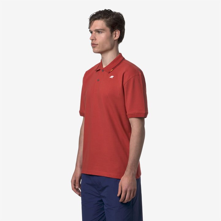 Polo piqué rossa da uomo per la primavera estate 4