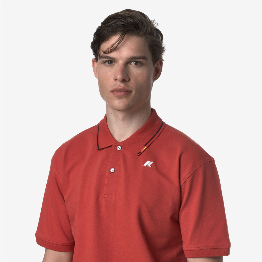 Red Men's Pique Polo Shirt for Spring Summer 02
