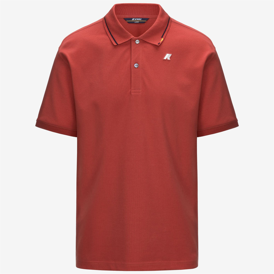 Red Men's Pique Polo Shirt for Spring Summer 01