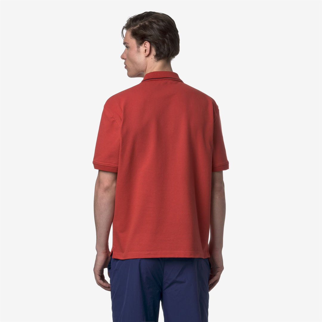 Polo piqué rossa da uomo per la primavera estate main