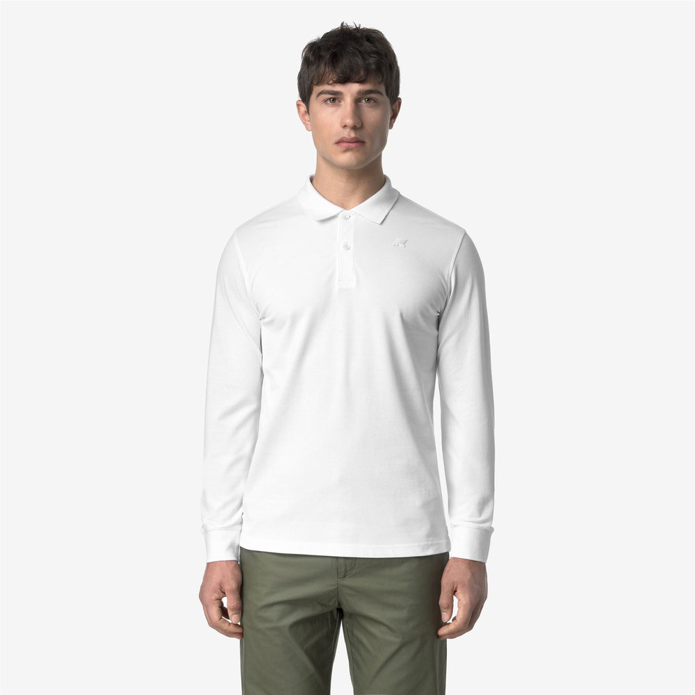 Grey White Men's Slim Fit Stretch Piqué Polo Shirt for City Wear 02