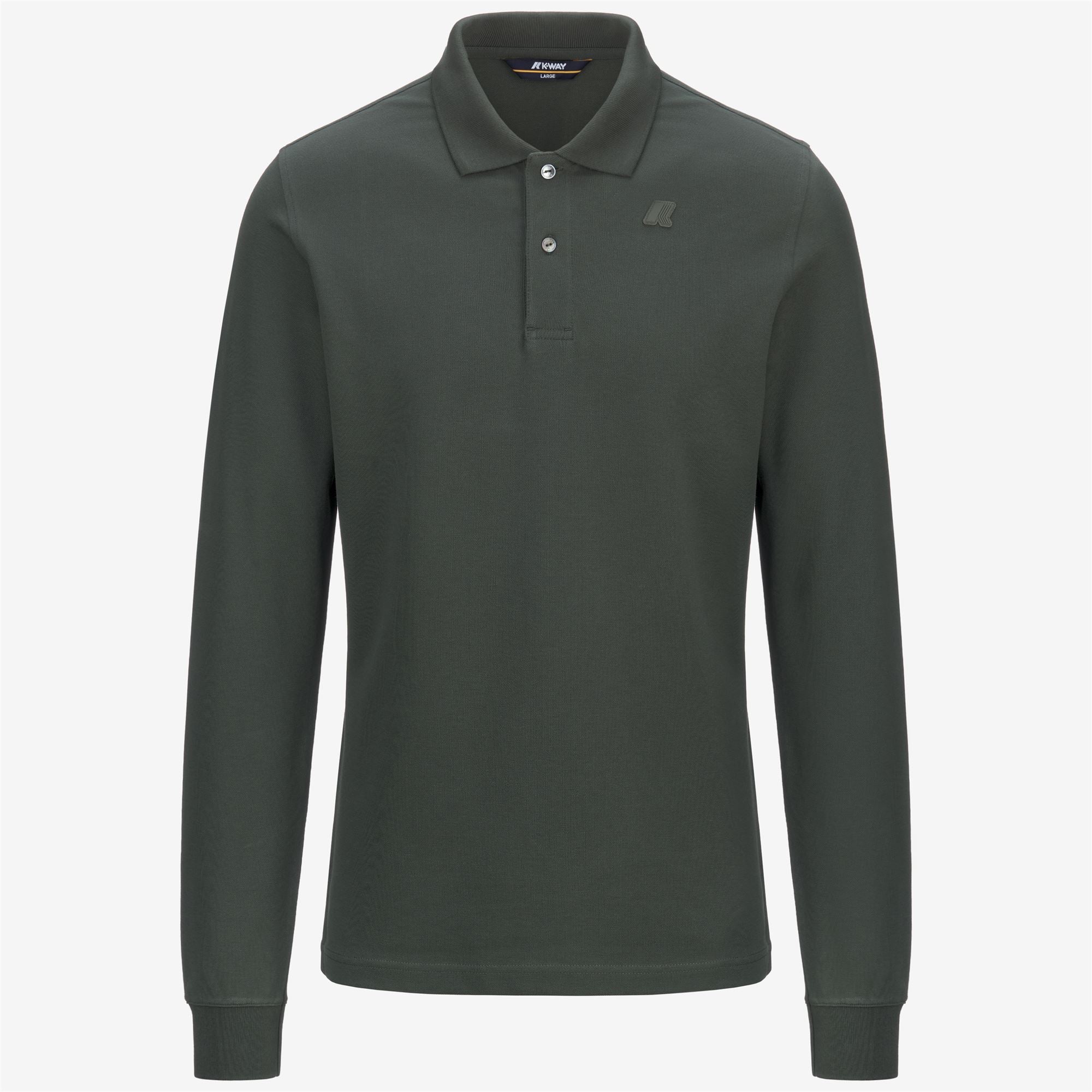 Polo Shirts_MAN_MONJU PIQUE_Polo_GREEN BLACKISH - Commercial 1