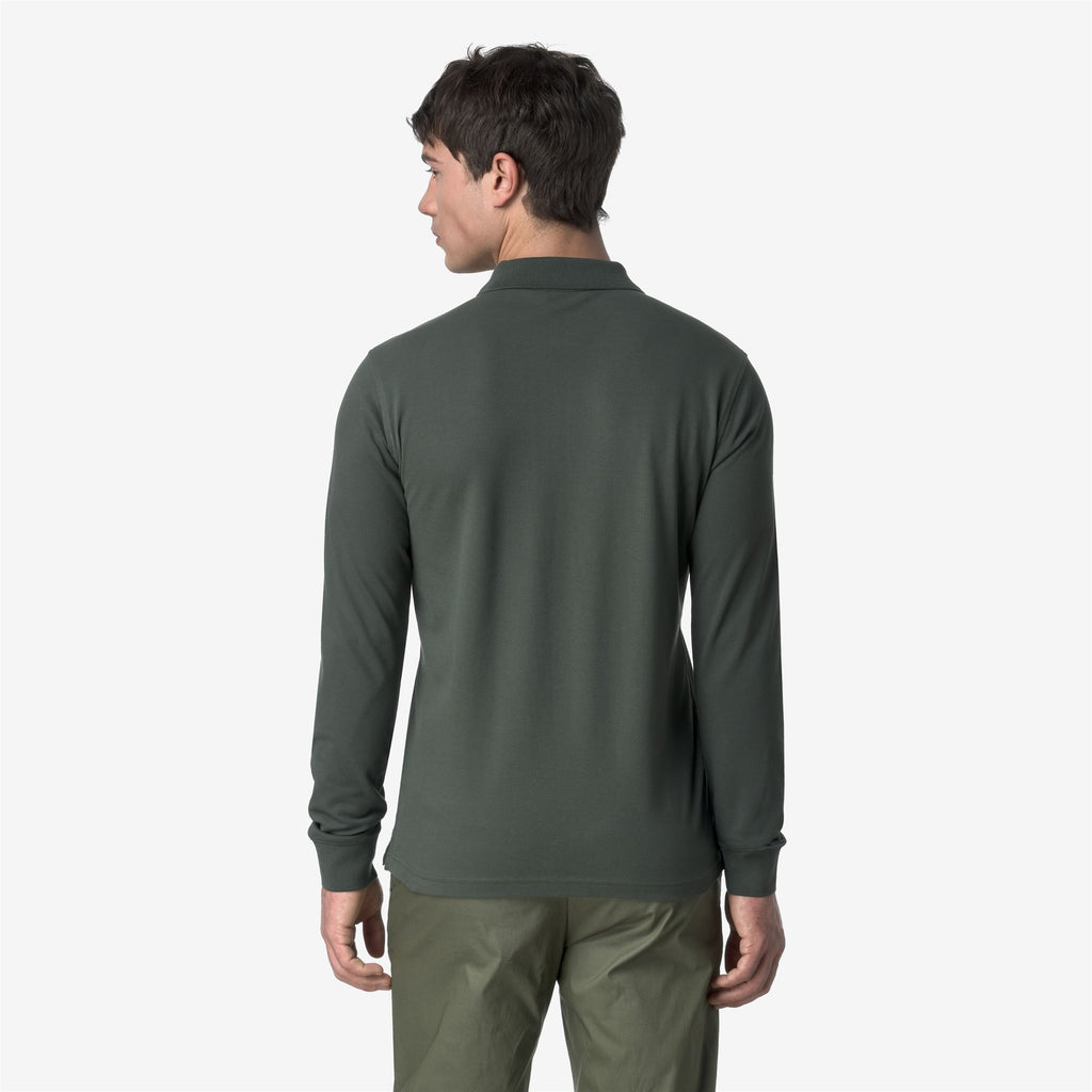 Polo Shirts_MAN_MONJU PIQUE_Polo_GREEN BLACKISH - Commercial 6