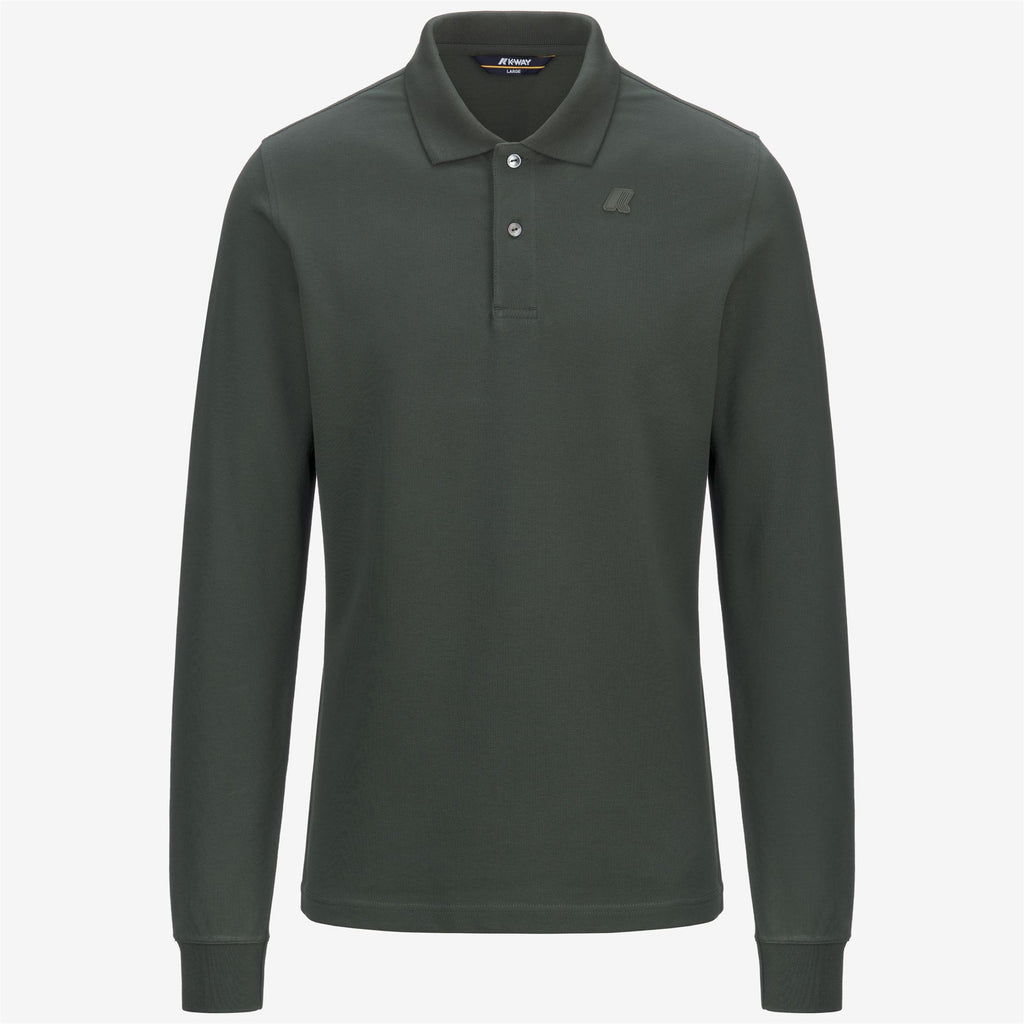 Polo Shirts_MAN_MONJU PIQUE_Polo_GREEN BLACKISH - Commercial 1