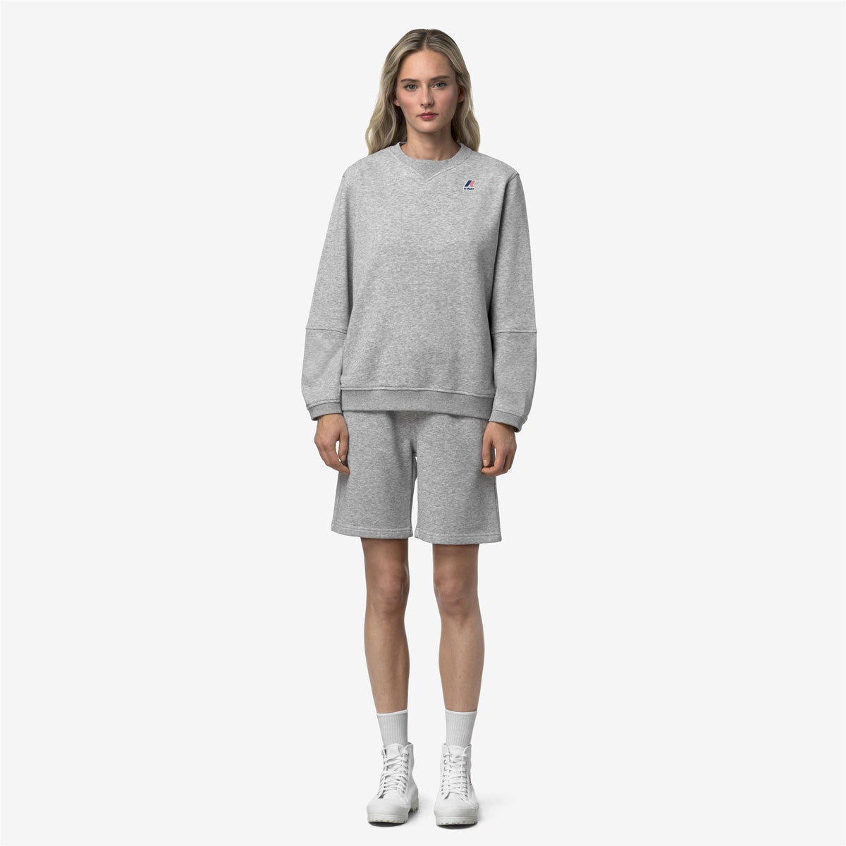 Fleece_UNISEX_NAEL POLY COTTON_Jumper_GREY MEL - Commercial 4