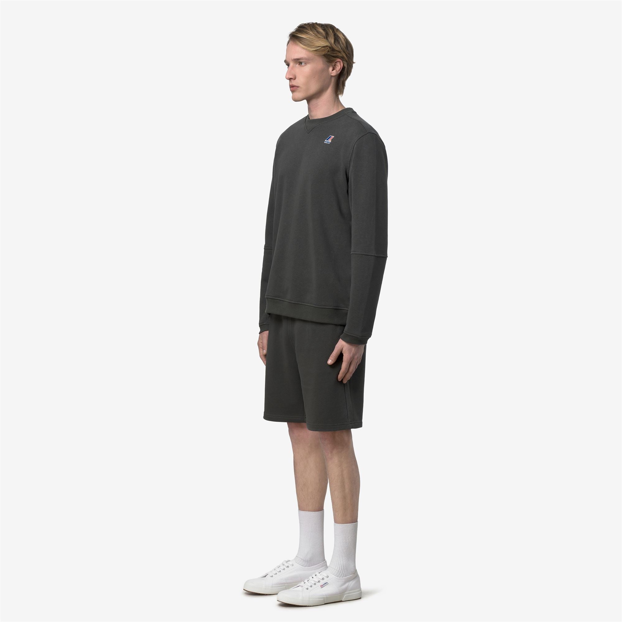 Fleece_UNISEX_NAEL POLY COTTON_Jumper_GREEN BLACKISH - Commercial 5