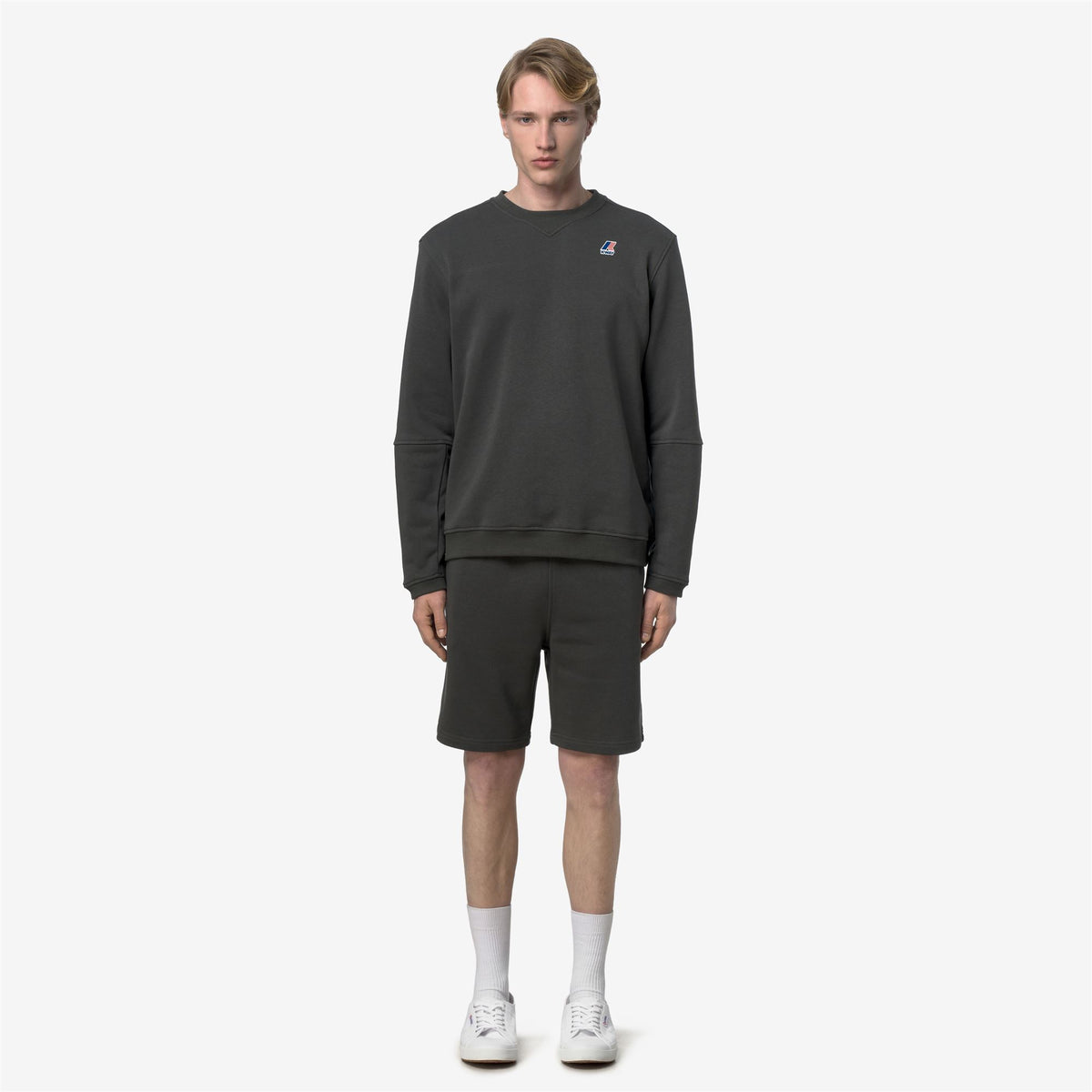 Fleece_UNISEX_NAEL POLY COTTON_Jumper_GREEN BLACKISH - Commercial 4