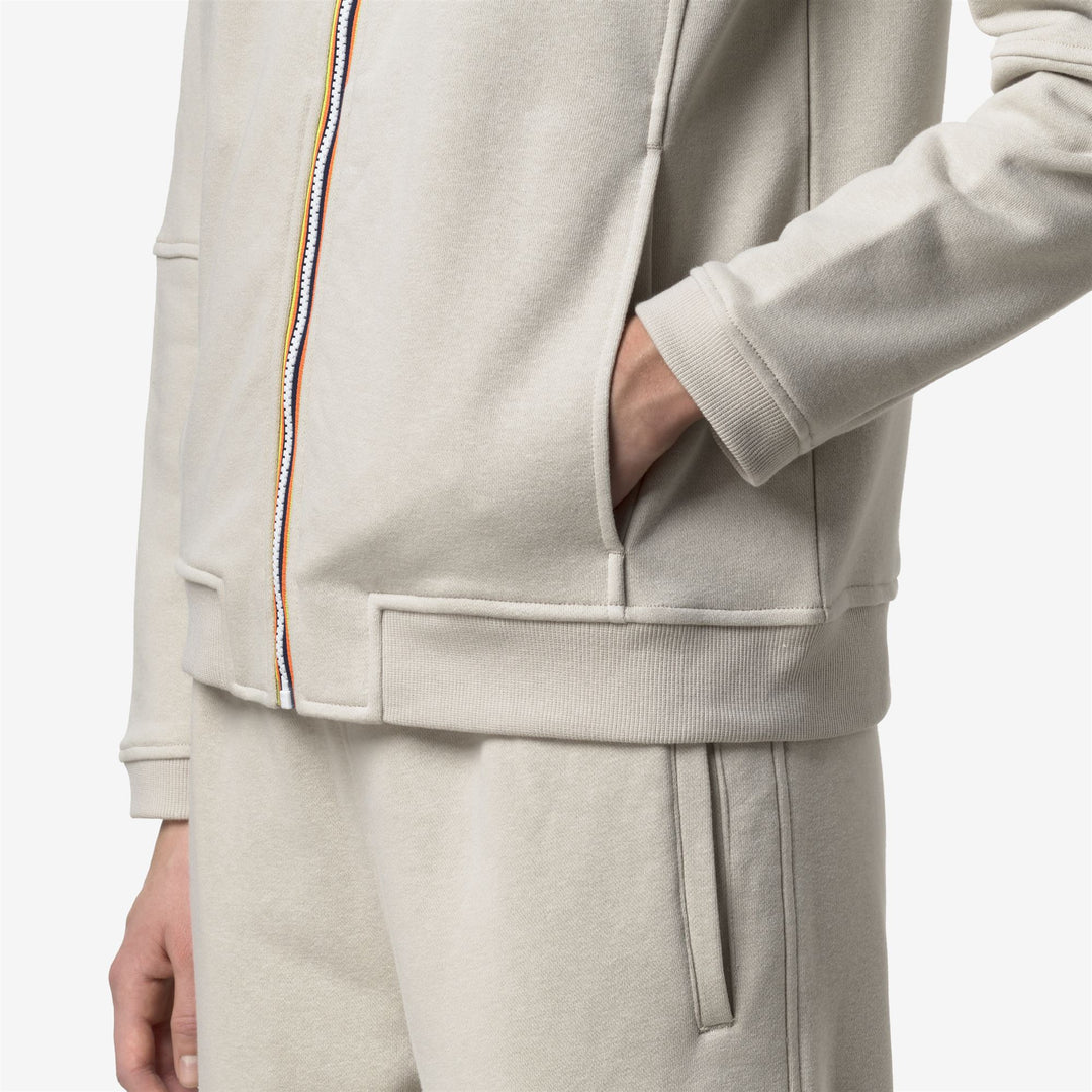 Beige Unisex Lightweight Fleece Jacket for Outdoor Activities main