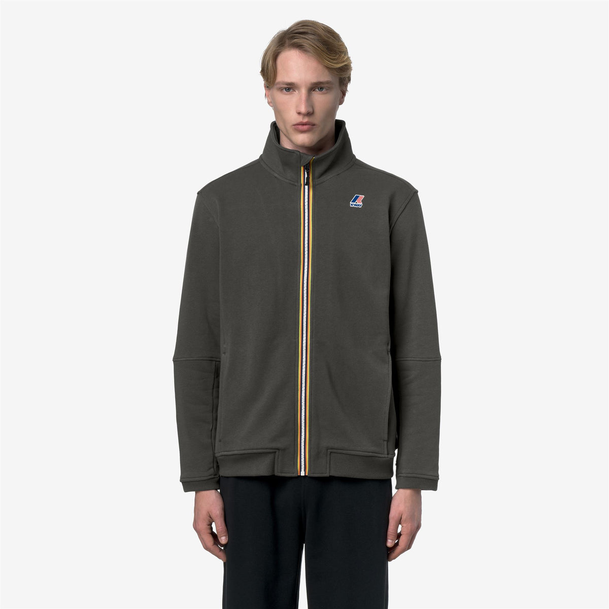 Fleece_UNISEX_PEPIN POLY COTTON_Jacket_GREEN BLACKISH - Commercial 4