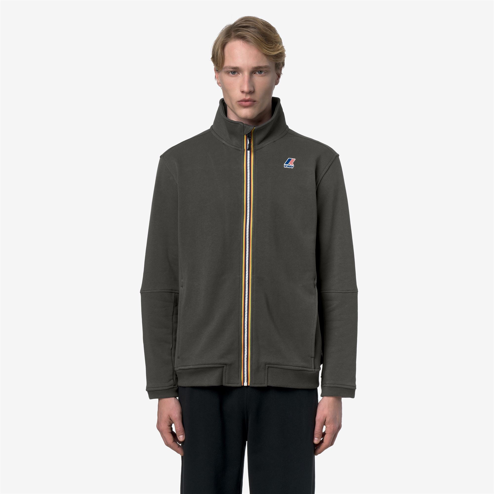 Fleece_UNISEX_PEPIN POLY COTTON_Jacket_GREEN BLACKISH - Commercial 4