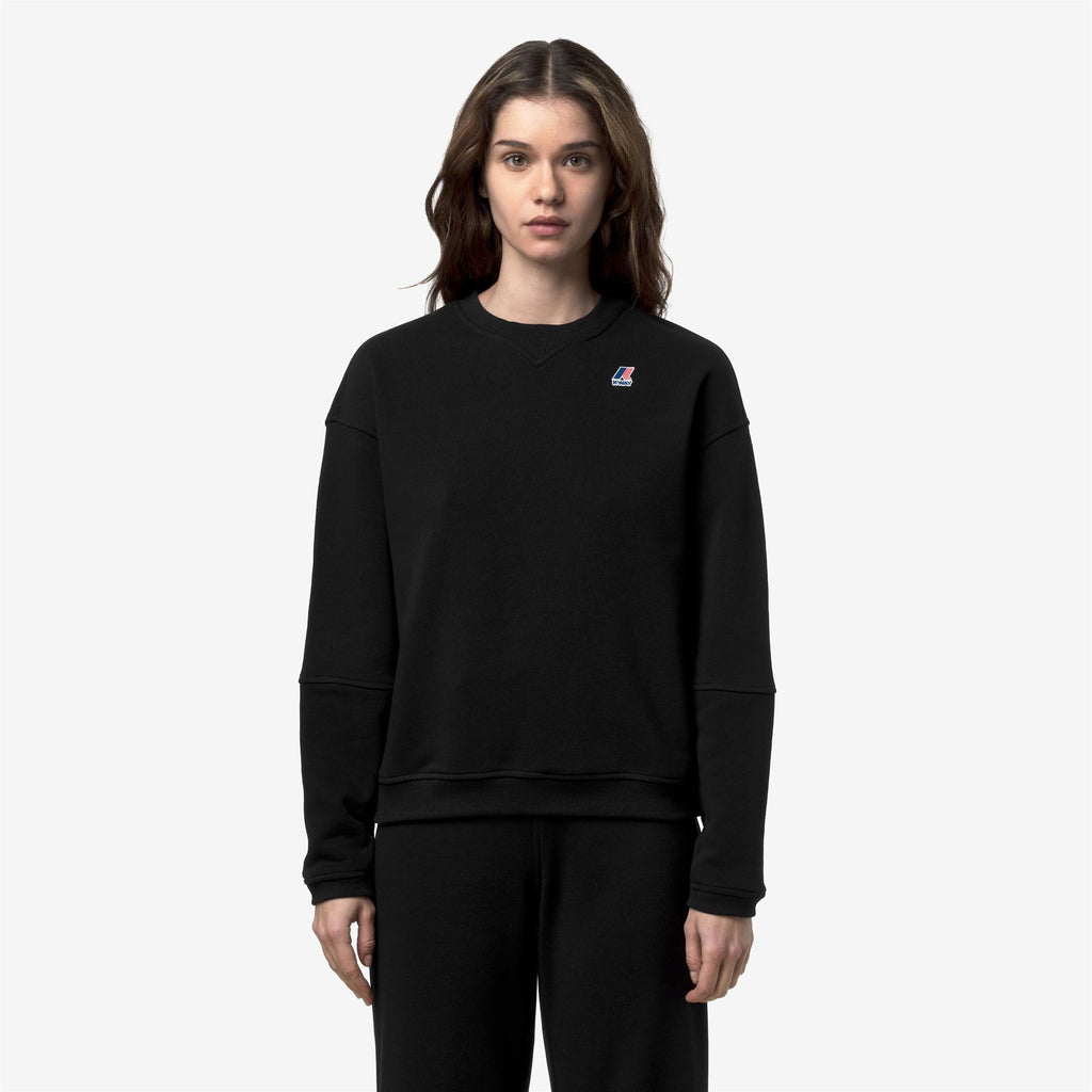 Fleece_WOMAN_NOELLA POLY COTTON_Pull Over_Black Pure - Black Pure - Commercial 4