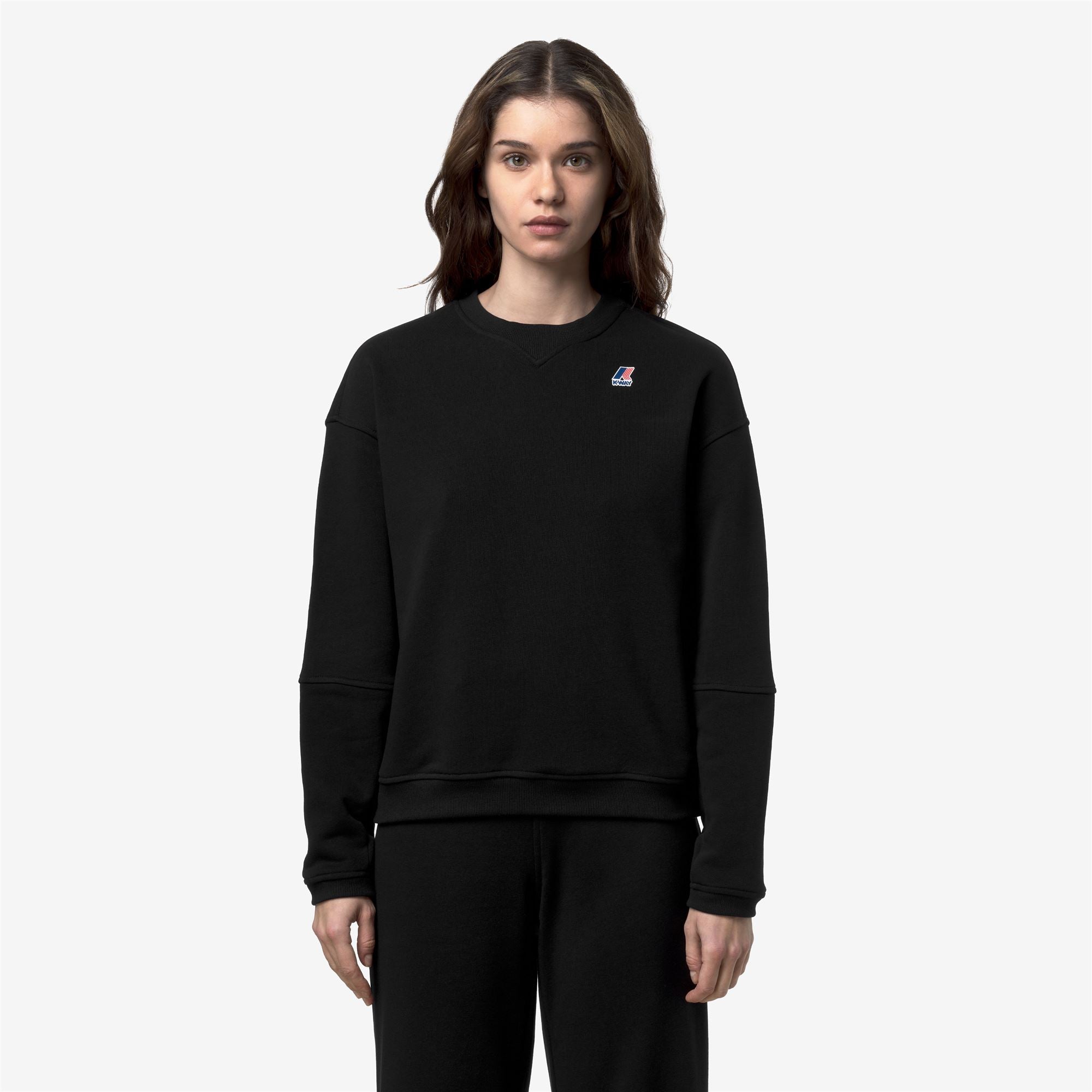Fleece_WOMAN_NOELLA POLY COTTON_Pull Over_Black Pure - Black Pure - Commercial 4