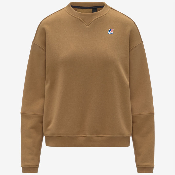 Brown Women's Lightweight Fleece Pullover Sweatshirt 1