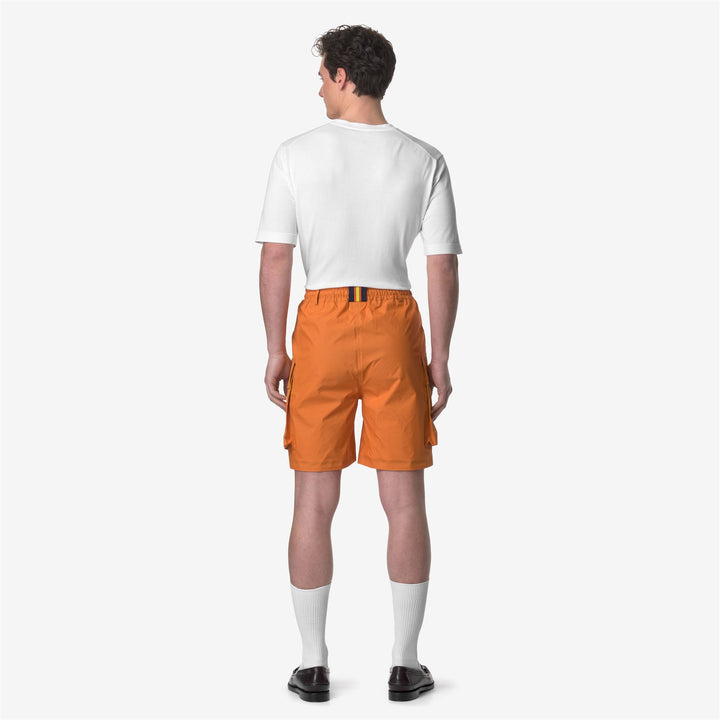 Shorts Unisex LEO-SHELL Sport  Shorts ORANGE Dressed Front Double		