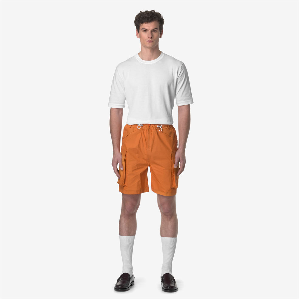 Orange Unisex Cargo Sport Shorts for City Wear 02