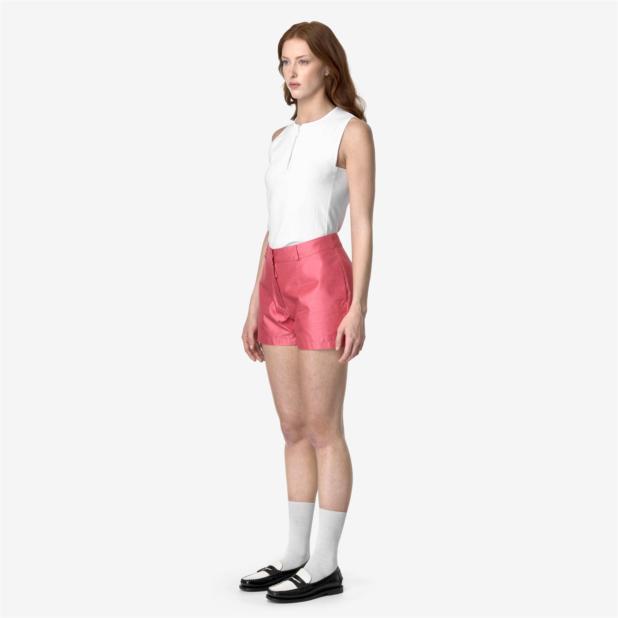 Shorts_WOMAN_SHORY SHANTUNG - LIKE 2L_Sport Shorts_PINK CAMELIA SHANTUNG - Commercial 5