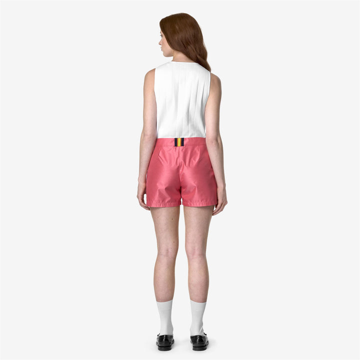 Shorts Woman SHORY SHANTUNG - LIKE 2L Sport  Shorts PINK CAMELIA SHANTUNG Dressed Front Double		