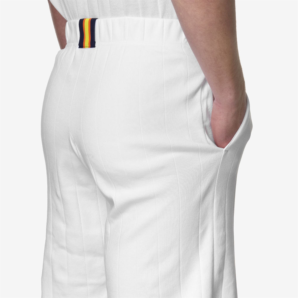 Shorts Unisex LEOBEN KNITTED Sport  Shorts WHITE Detail Double				