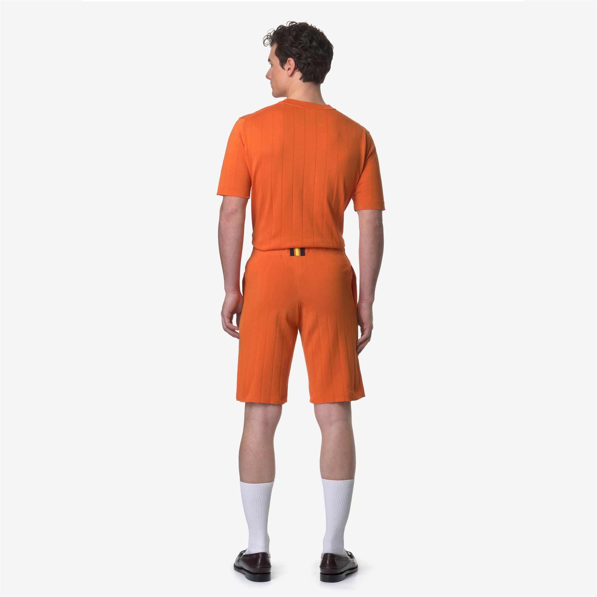 Shorts_UNISEX_LEOBEN KNITTED_Sport Shorts_Orange - Commercial 6